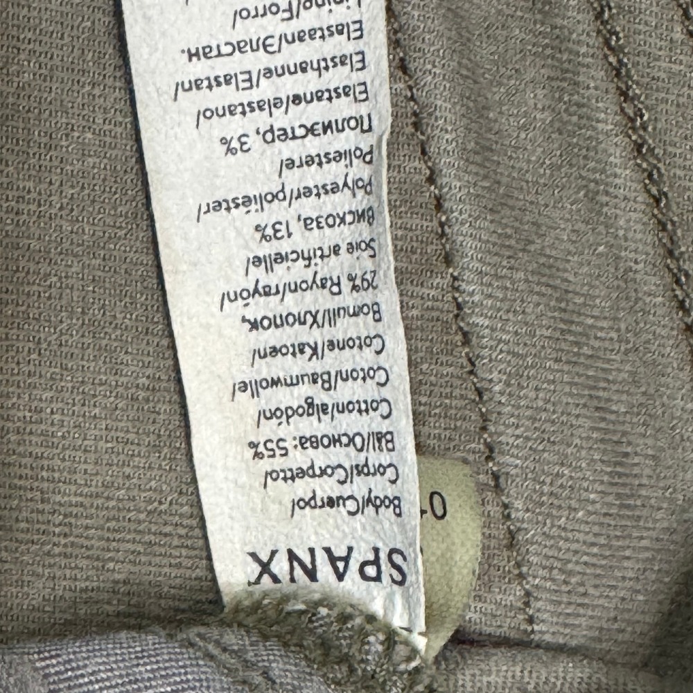 SPANX Women's Crop Wide Leg Sailor Style Olive Green Pants Size Small - Picture 7 of 8